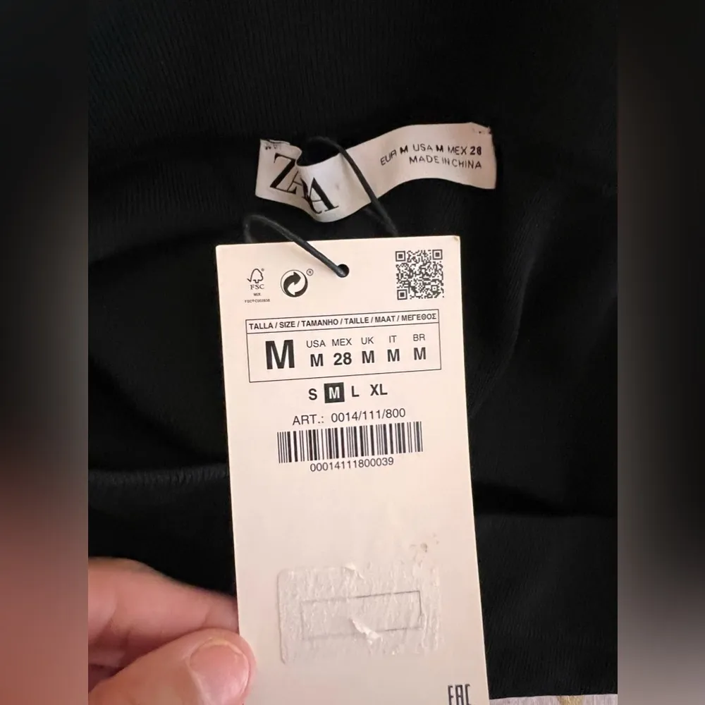 ZARA NWT Knit Ribbed Straight Ruffle Bodycon Skirt Size M - Image 8