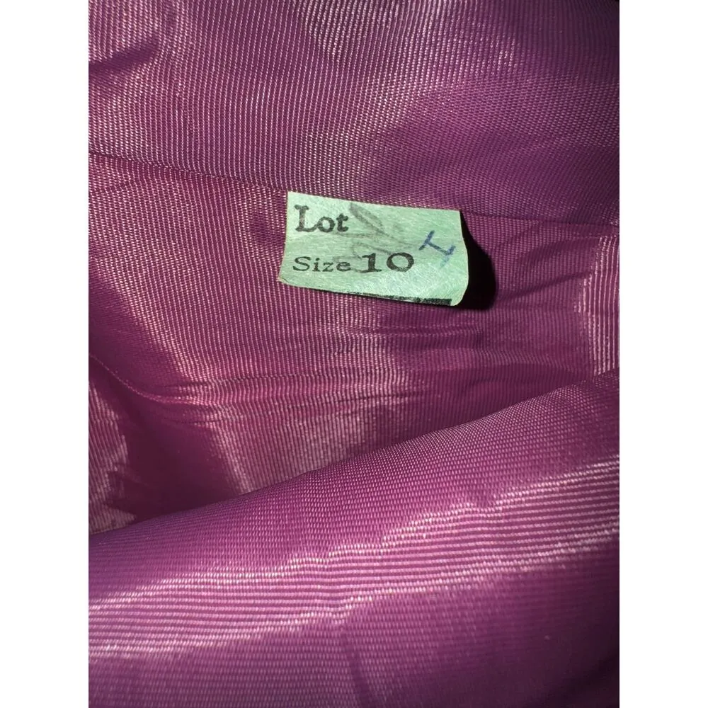 Vintage Navy collarless blazer with red & white print button closing size 10 Blue - Image 11