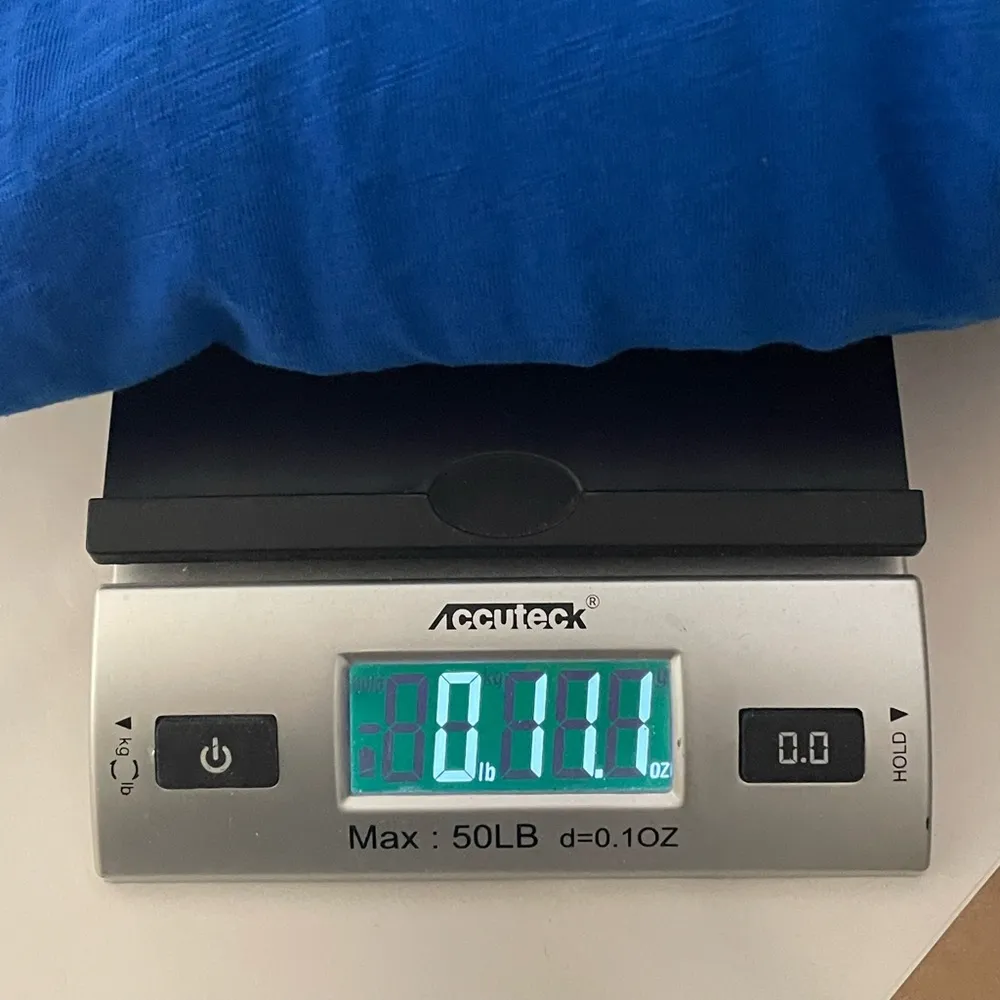 Talbots‎ eyelet slub knit fit and flare blue dress size large - Image 9