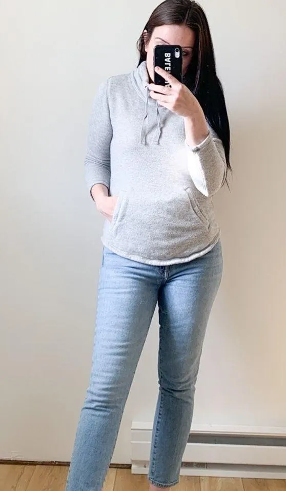 J. Crew Gray Cowl Neck Pullover Sweatshirt XS - Image 6