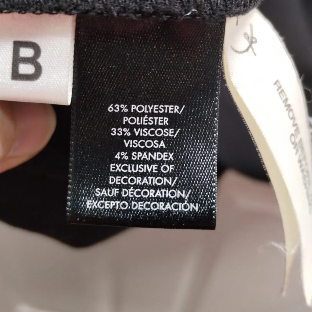 Ann Taylor Sz 2 Black Flared Bell Sleeve Lace Bib A-Line Shift Knee-Length Dress - Image 7