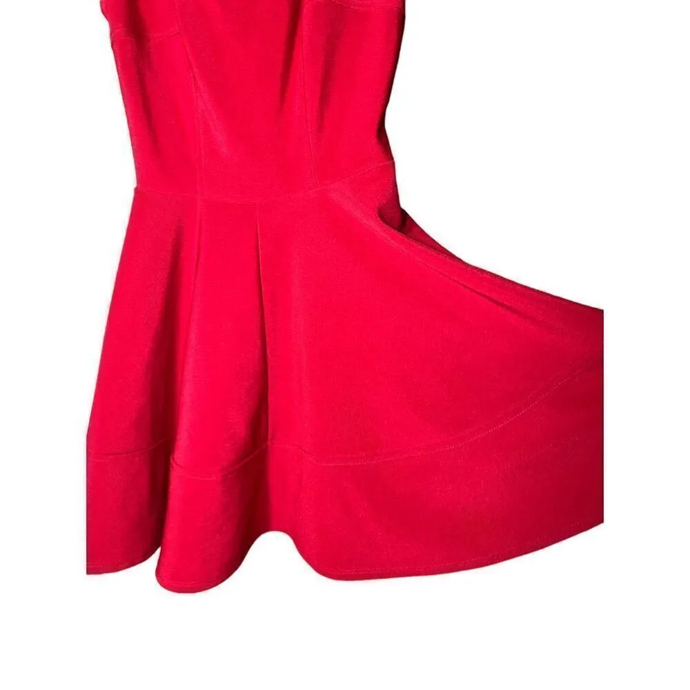 Lulus Home Before Daylight Red Square neck Sleeveless Skater Dress Size XS - Image 4