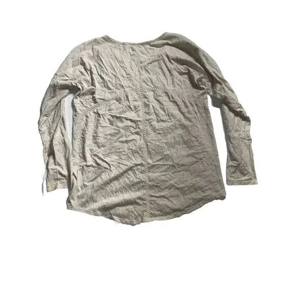 Soft Surroundings Tunic Cotton Scoop Neck‎ Dolman/Long Sleeve Embellishments M - Image 6