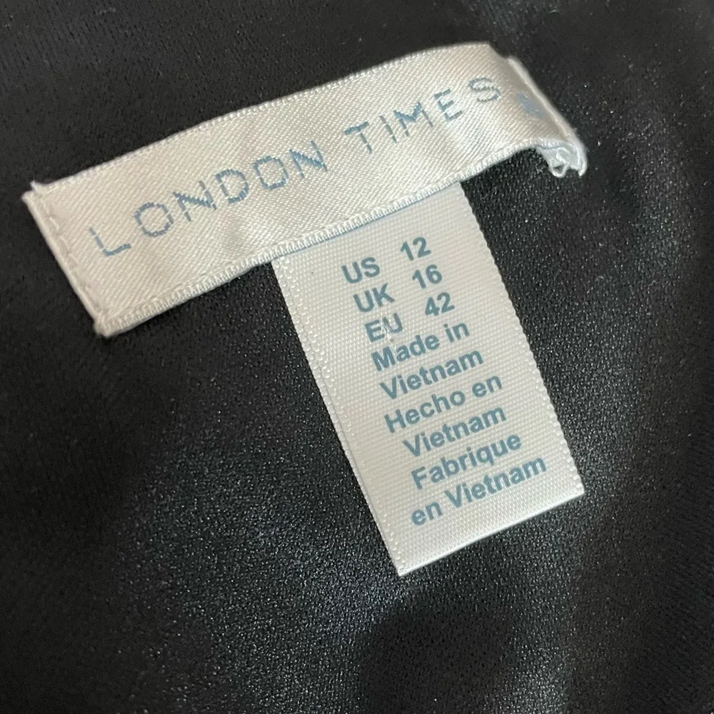 London Times Retro Striped Long Sleeve Midi Dress Women’s Sz 12 - Image 4