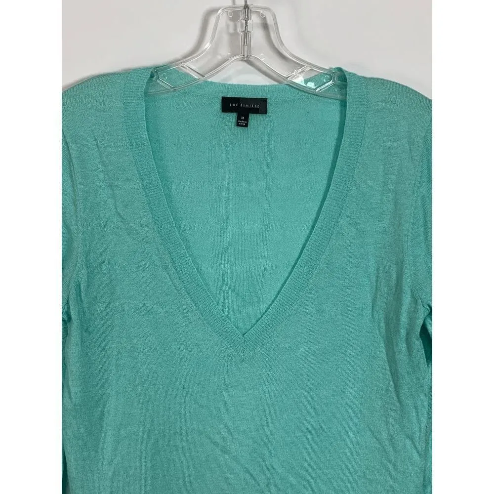 The Limited Womens Sweater V Neckline Classic Blue Medium - Image 6