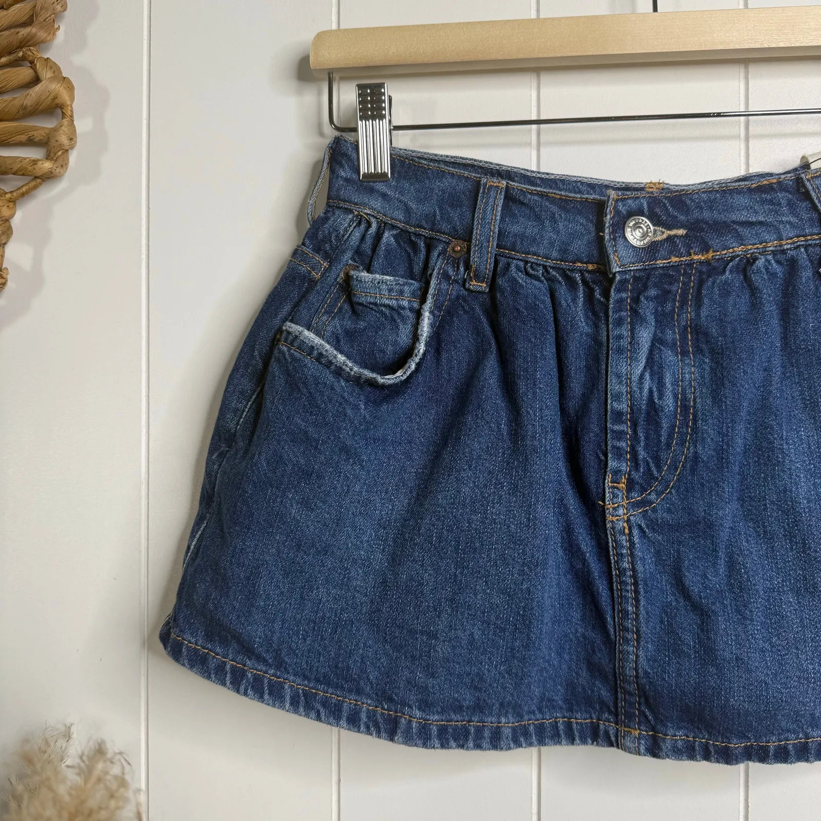 Free People denim skort 24 cotton micro mini - Image 3