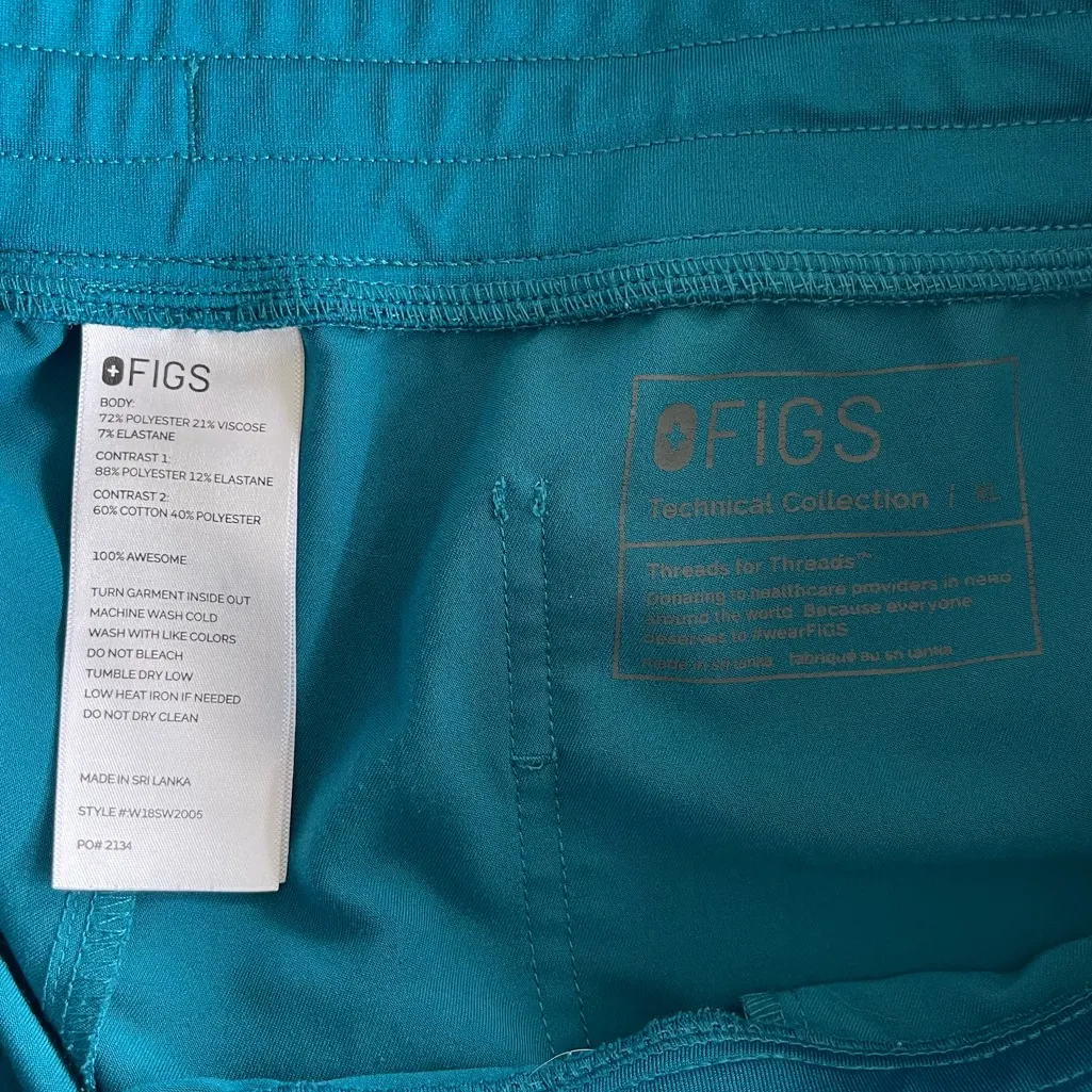 Figs Zamora Jogger Scrub Pants Pacific Blue Size XL - Image 6