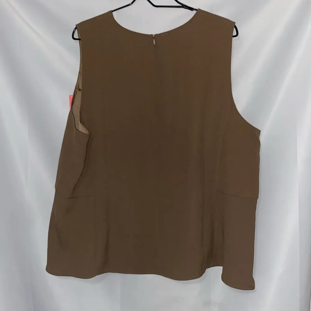 NEW SPANX Boxy Brown Tank Top size 2XL BACK ZIPPER POLYESTER - Image 9