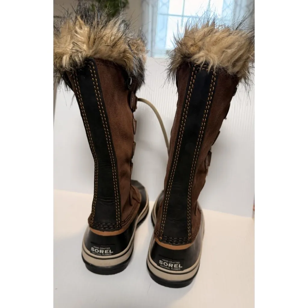 Sorel Boots Women's 7 Joan Of Arctic Faux Fur Lined‎ Waterproof Leather Winter - Image 6