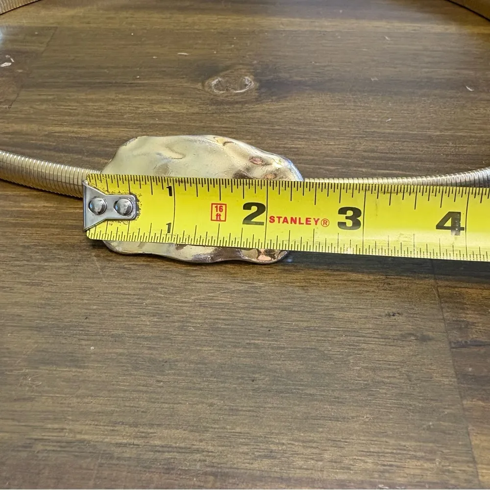 Accessocraft NYC Stretch Hammered Nugget Goldtone Stretch Vintage Minimalist Gold - Image 3