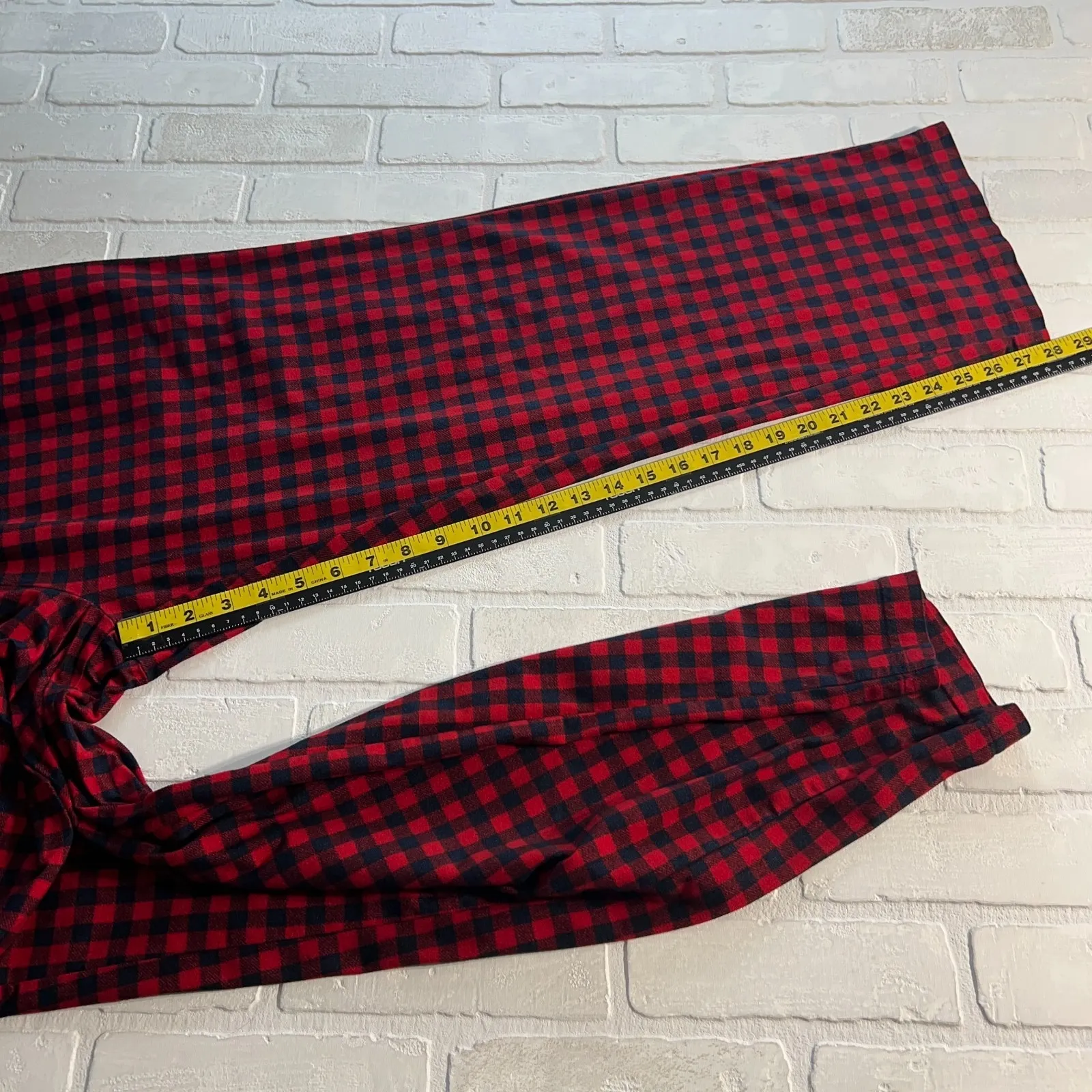 Nautica Sleepwear Pajama Pants Mens Large‎ Red Black Plaid Drawstring Lounge L - Image 12