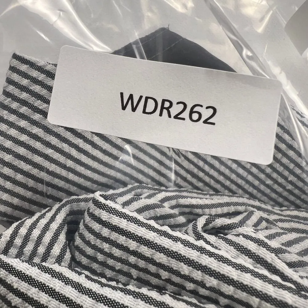 Kasper Pinstripe Seersucker Sleevelss Summer Shift Dress Gray/White Size 14 Gray - Image 12