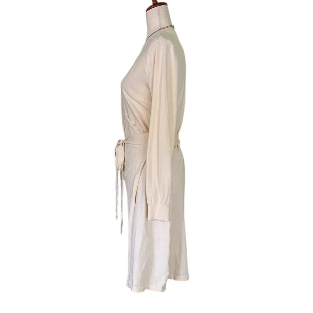 Lascana Cream Wrap Sweater Dress Size 8 - Image 8
