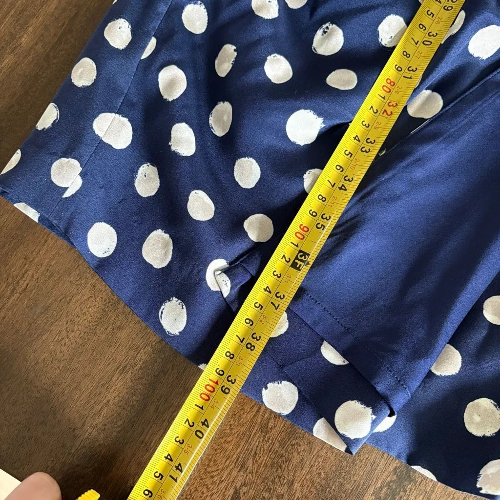 St. John Silk Polka Dot Blue Midi Wrap Dress size 6 Retro Luxury - Image 10