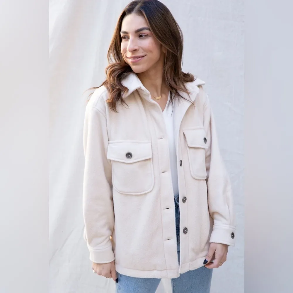 NIA Fleece Shacket Size M NWT Size M - Image 8