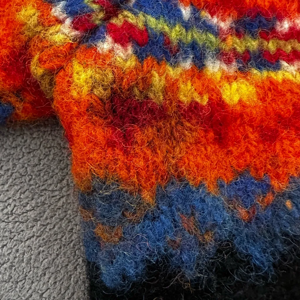 VTG Rare 90s SZ:M Fair Isle Wool Turtleneck Sweater ASO Monica Gellar in Friends Green Size M - Image 9