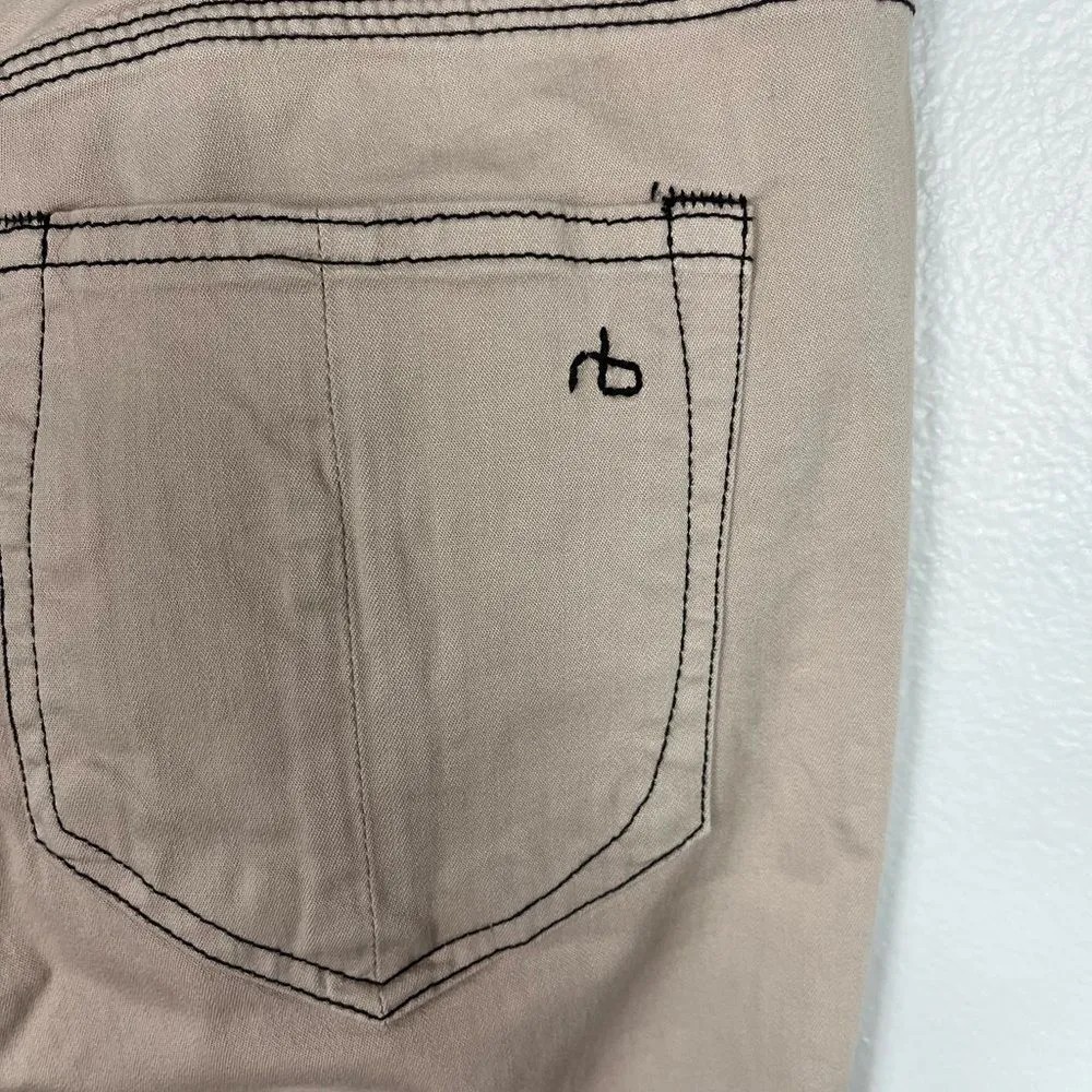 Rag & Bone Khaki Grey Skinny Jeans - Image 4