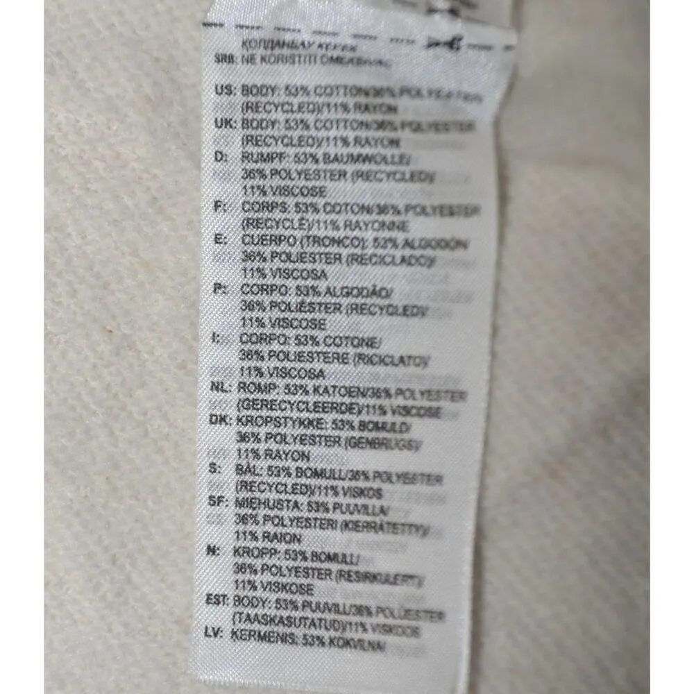 Adidas Ladies 3 Stripe Beige Tan Pullover Sweatshirt Size S Logo Athletic Casual - Image 7