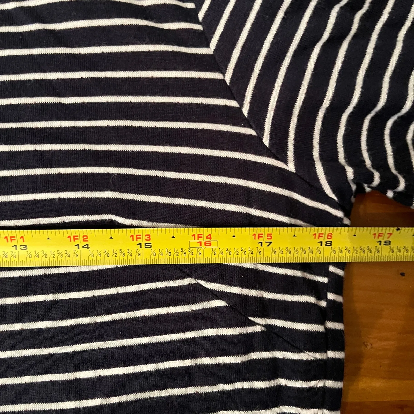 STS Sail to Sable Striped T-Shirt Dress Patch Pockets Women’s White Navy Small - Image 5