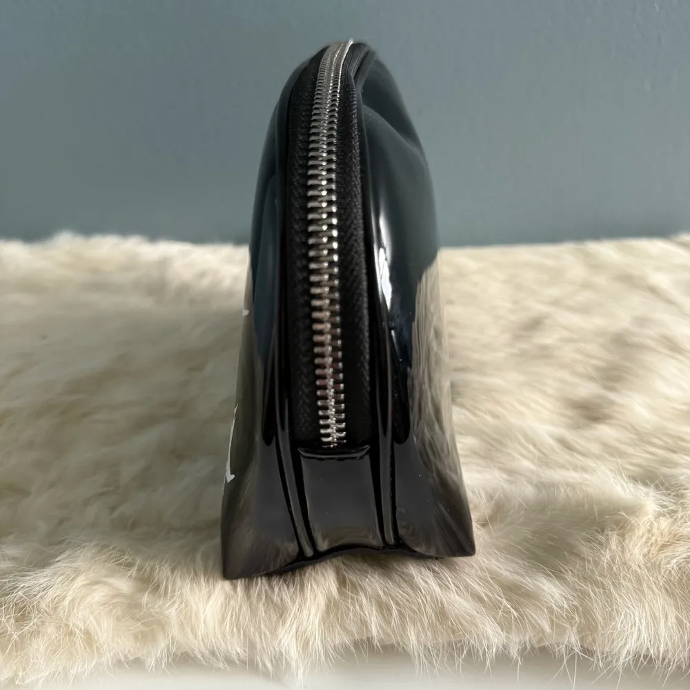 Dolls Kill  Black Patent Leather Cosmetic Travel Bag - Image 2