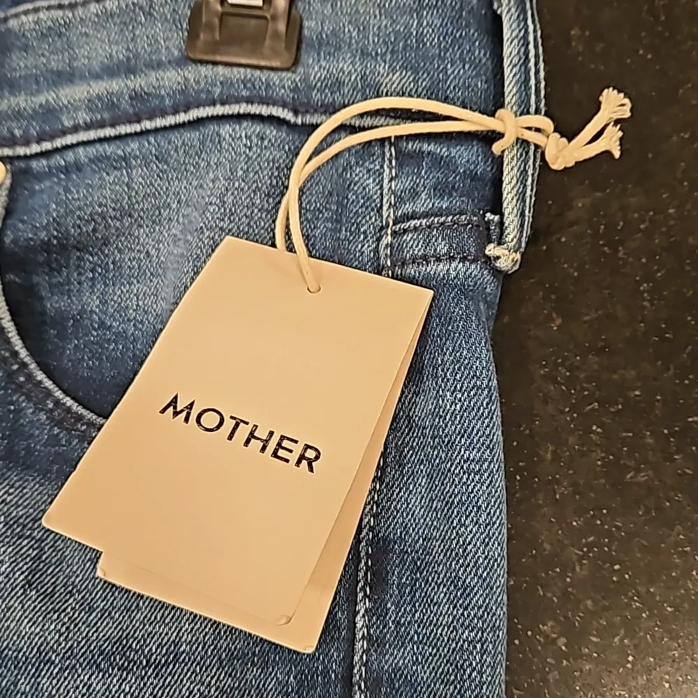 💕MOTHER💕 The Down Low Weekender Heel Jeans ~ High Tide 31 NWT Blue - Image 14
