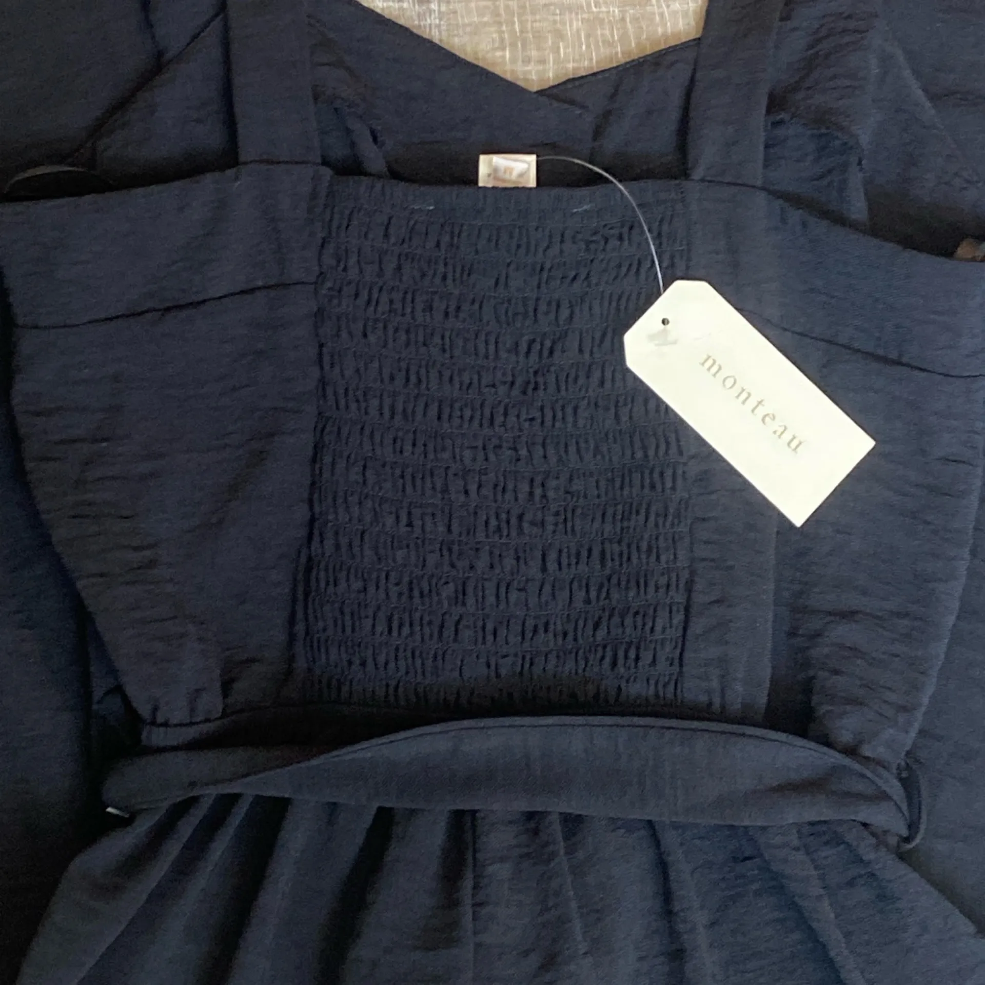 NWT Monteau Black Cami Jumpsuit Women’s Medium Wide Leg Belted Minimalist Modern - Image 8