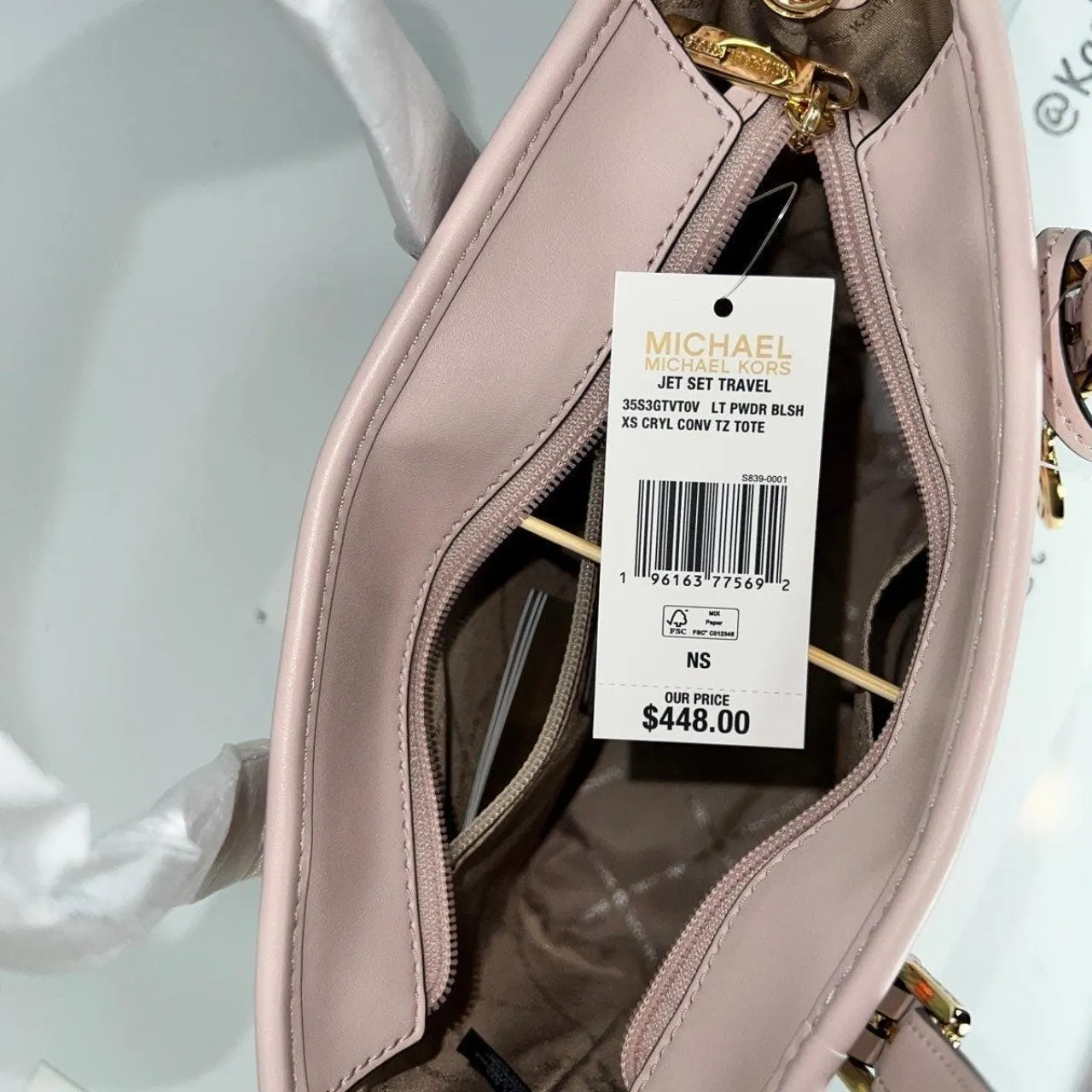 Michael Kors Light Powder Blush Carryall Tote - Image 8