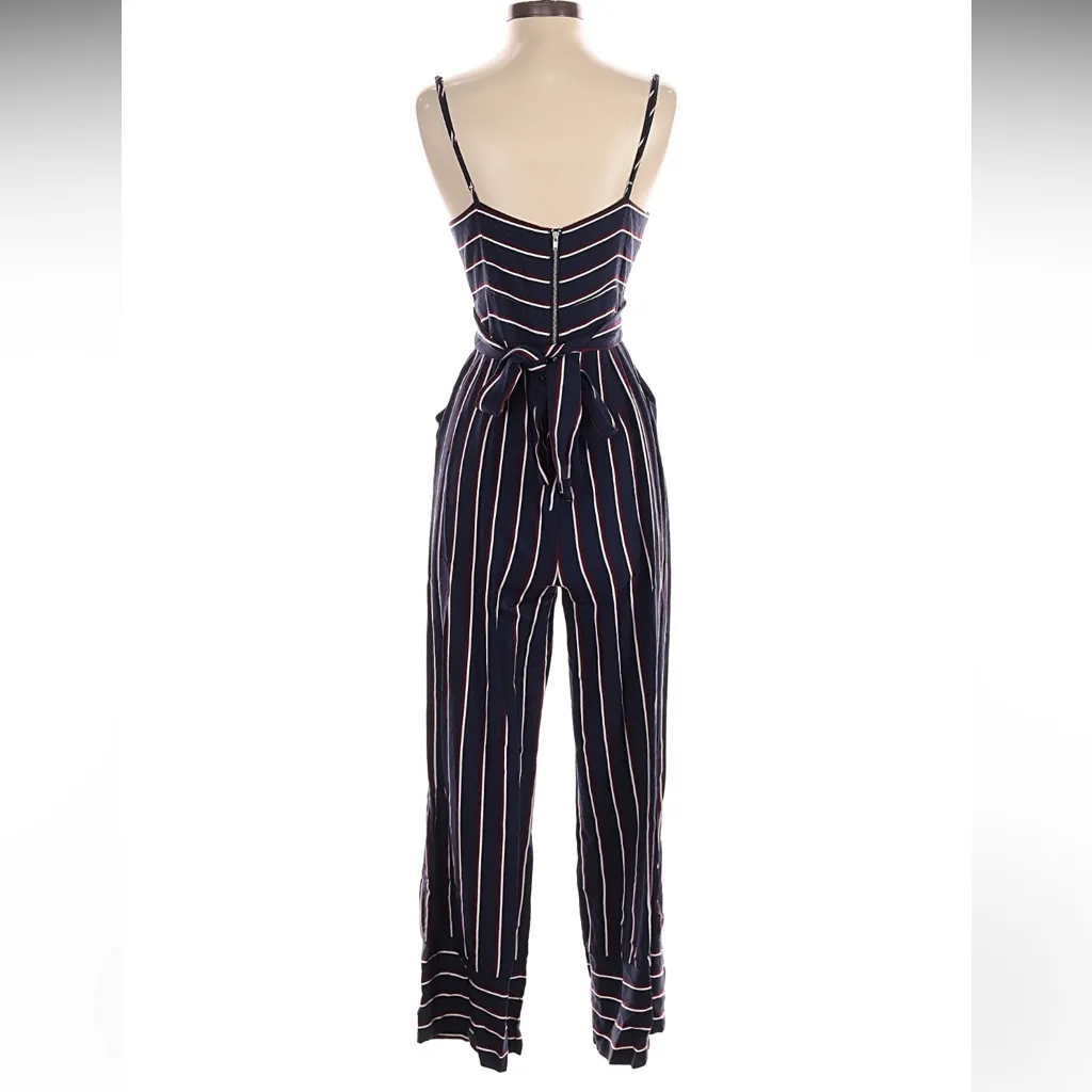 Bardot Navy and White Striped Jumpsuit - Image 2