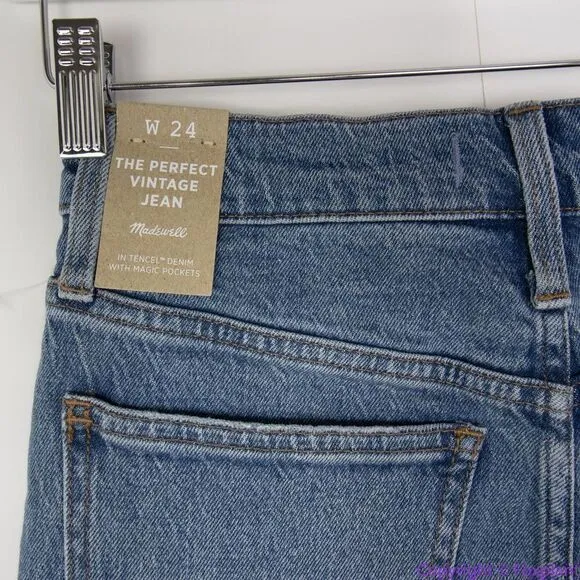 NEW Madewell The Perfect Vintage Jean in Belbury Wash: TENCEL, 24‎ - Image 12