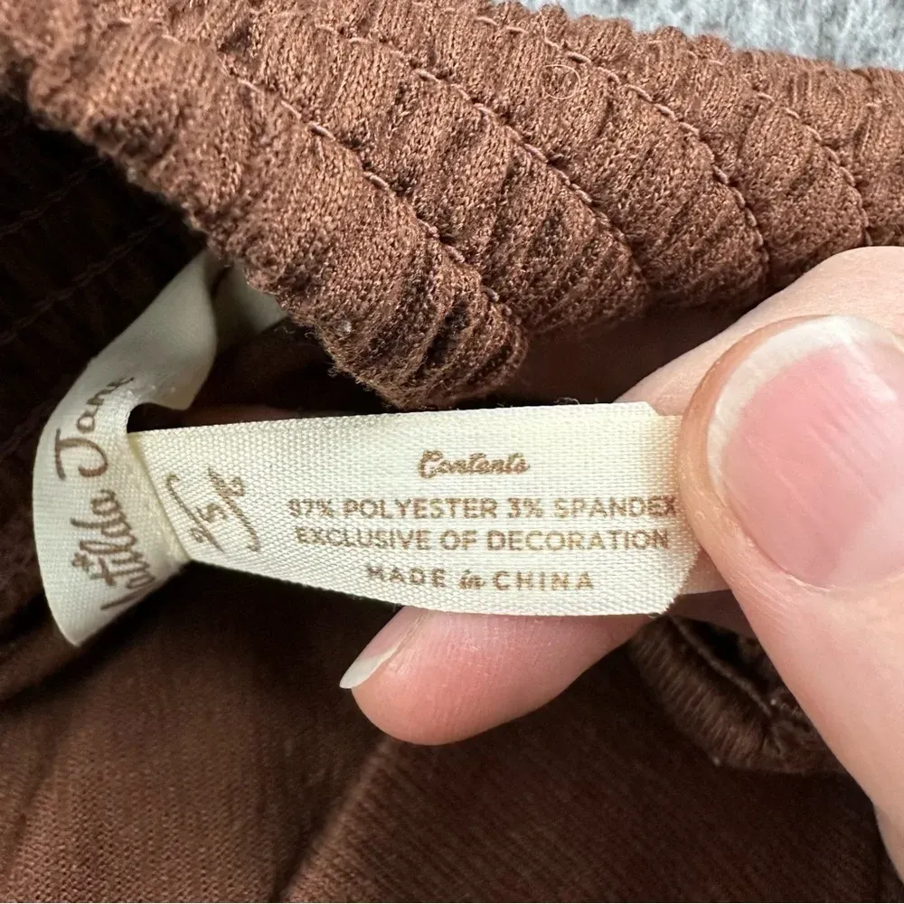 Matilda Jane Alice Textured Wide Leg‎ Pull On Pants Brown Women's Small x 20.5 - Image 10