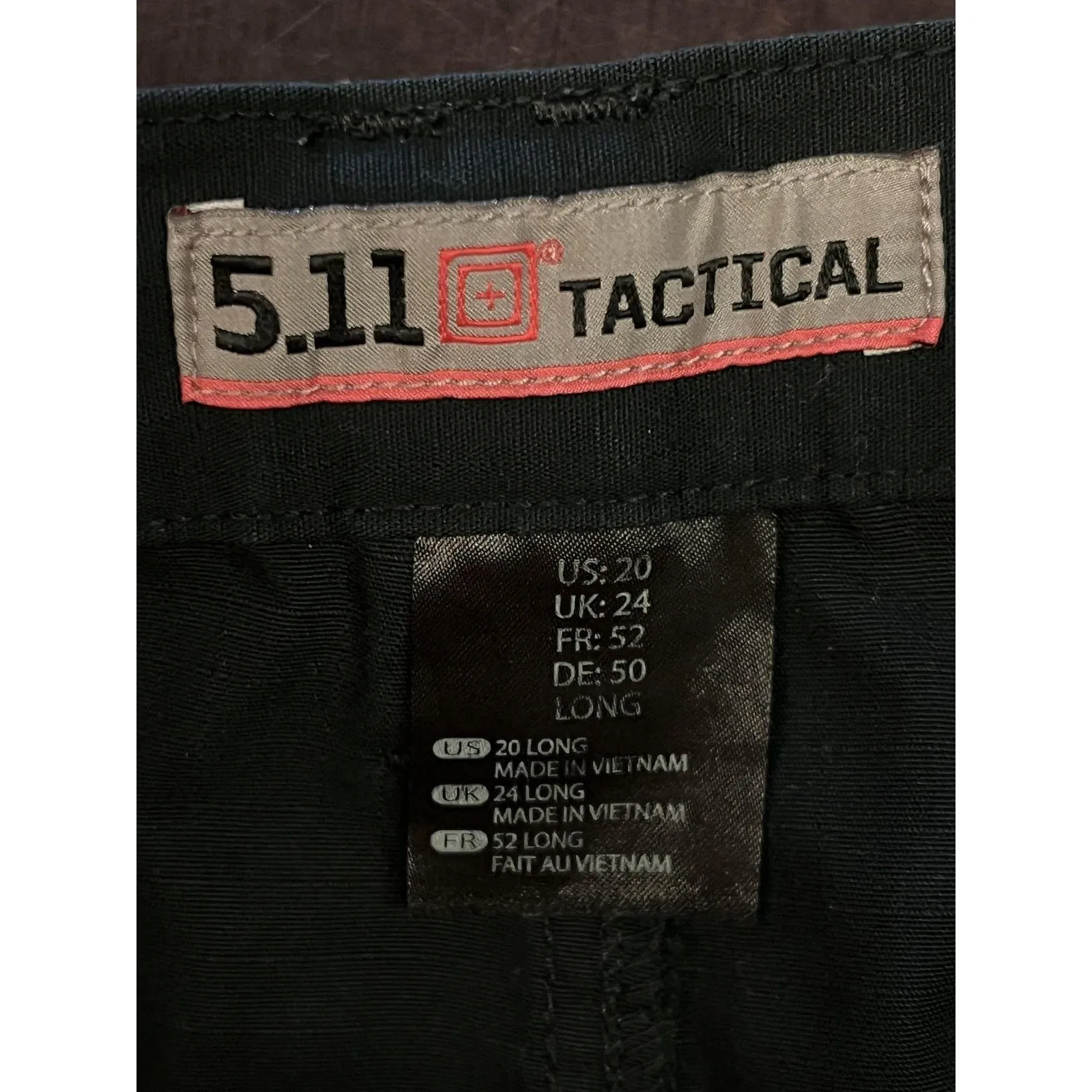 5.11 Tactical Pants Womens 20 Long Black Cargo Straight Leg Workwear Utility - Image 7