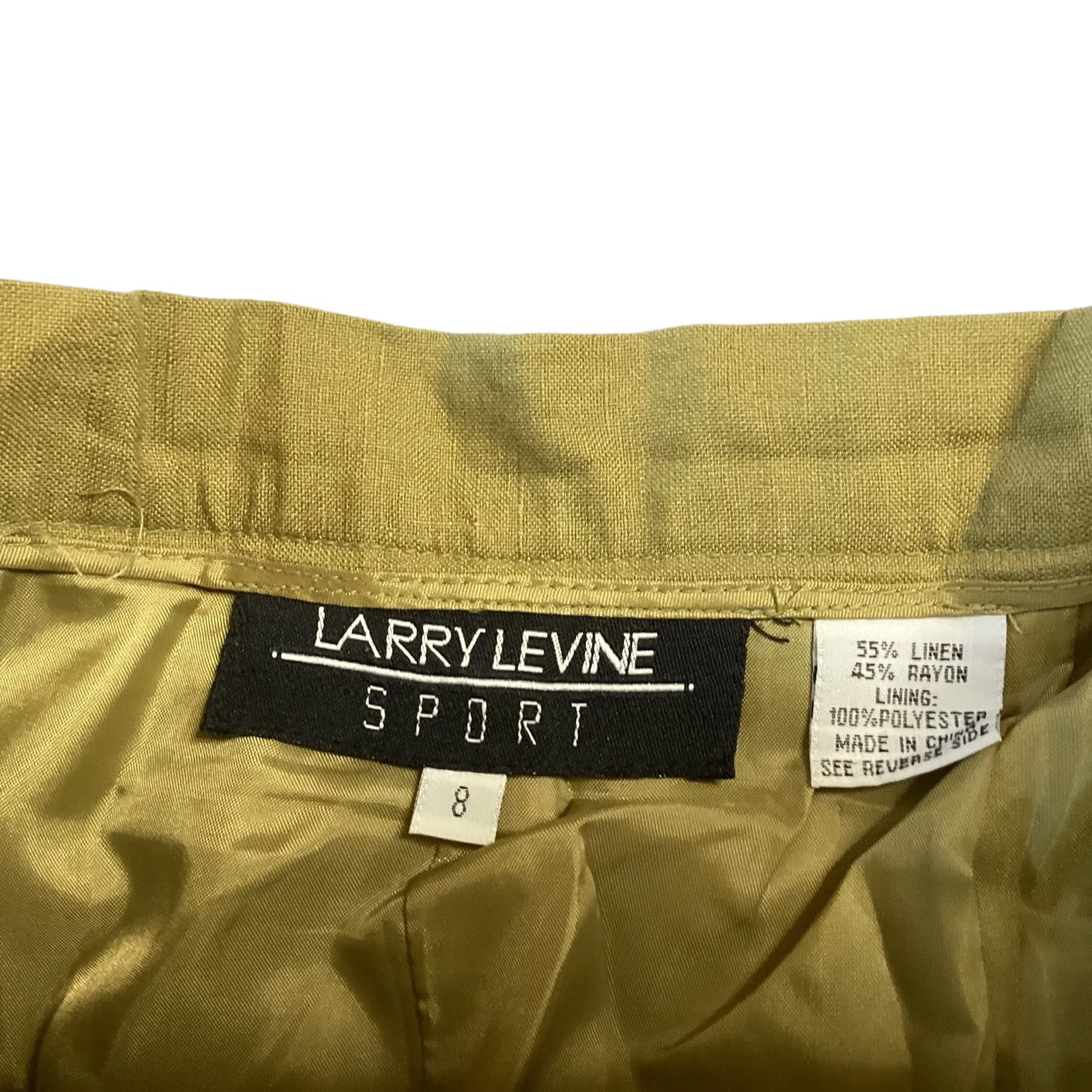 Larry Levine Linen Blend Ankle Pants - Image 3