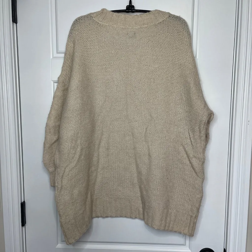 Aerie Cable‎ Knit Sweater Women's Size Medium Oversized Nylon Acrylic Wool Blend - Image 3