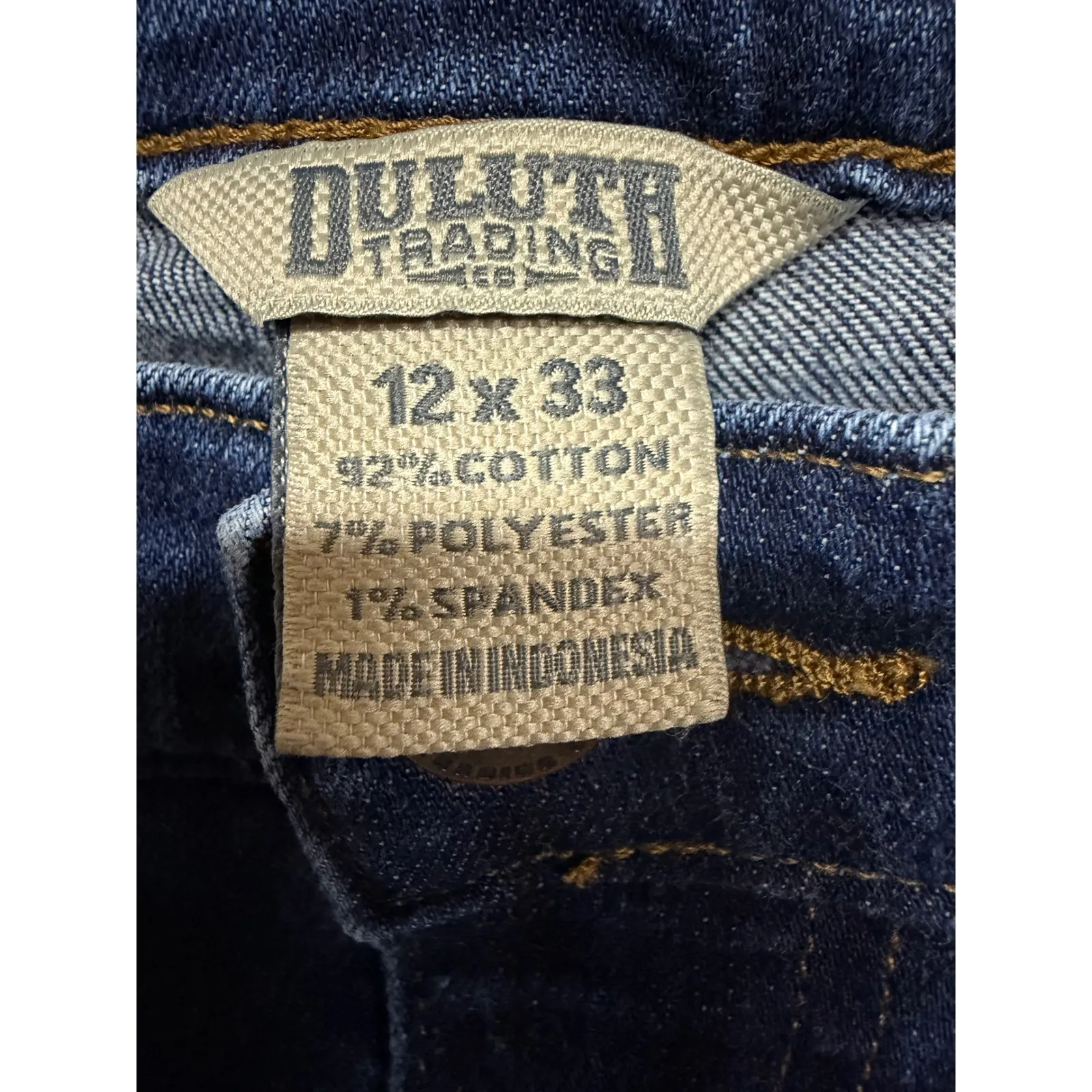 Duluth Trading Co Women's Denim Jeans Skinny Straight Fit Size 12 X 33 Trade Blue - Image 5