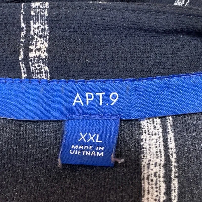 Apt. 9 Women's Black Checkered Sleeveless Tie Waist Wide Leg Crop Jumpsuit XXL - Image 4