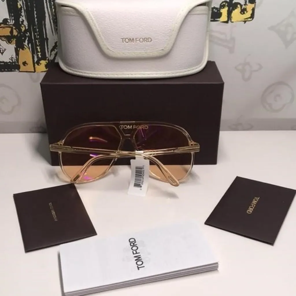 New Authentic Tom Ford FT1061 54E Bertrand Aviator Sunglasses β Luxury Designer - Image 3