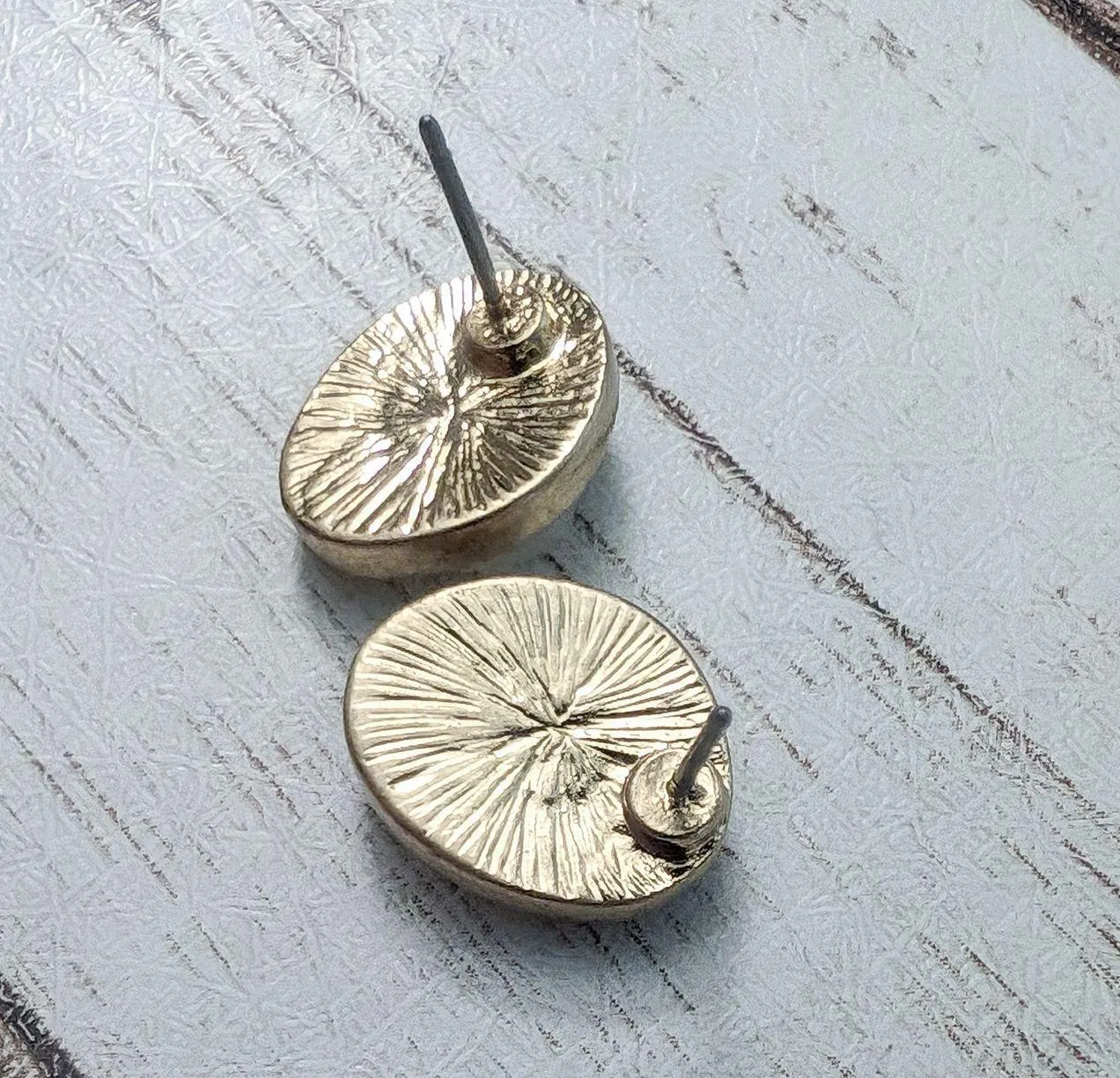 Stud Earrings For Pierced Ears Glittery Uneven Surface - Image 4