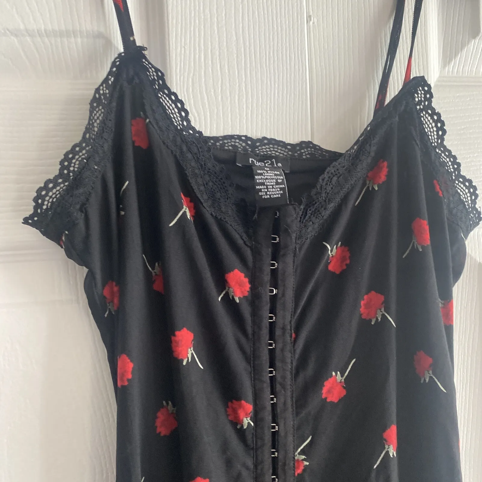 Y2k Women's Medium Fairy Grunge 90s Rose Bodycon Full Clasp Dress Roses Party - Image 2