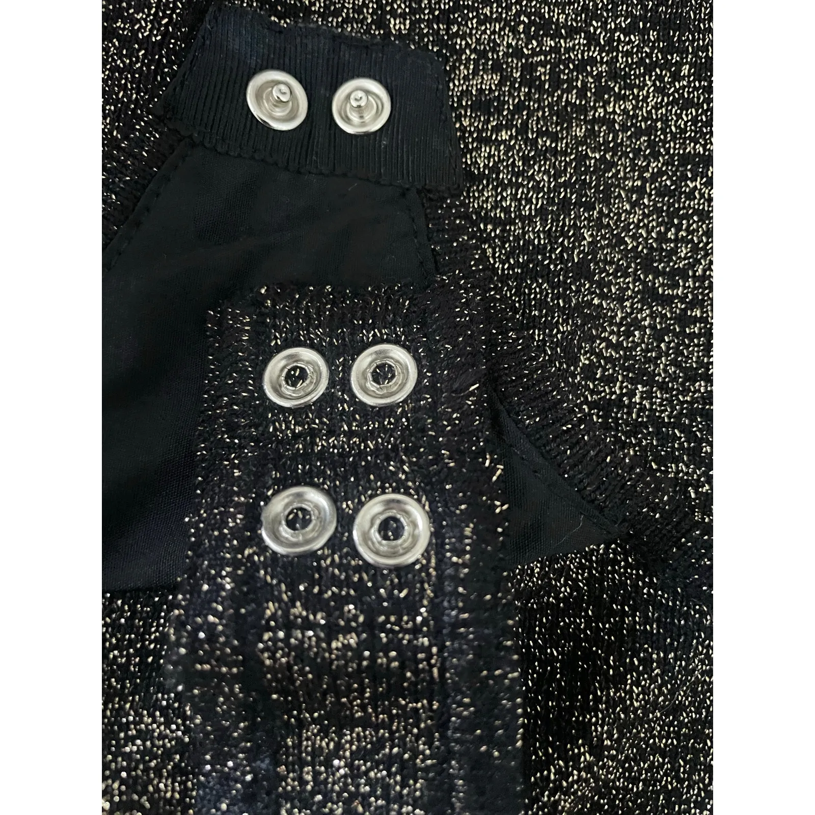 The Odells Black & Gold Metallic Tori Bodysuit Size XL X - Image 4