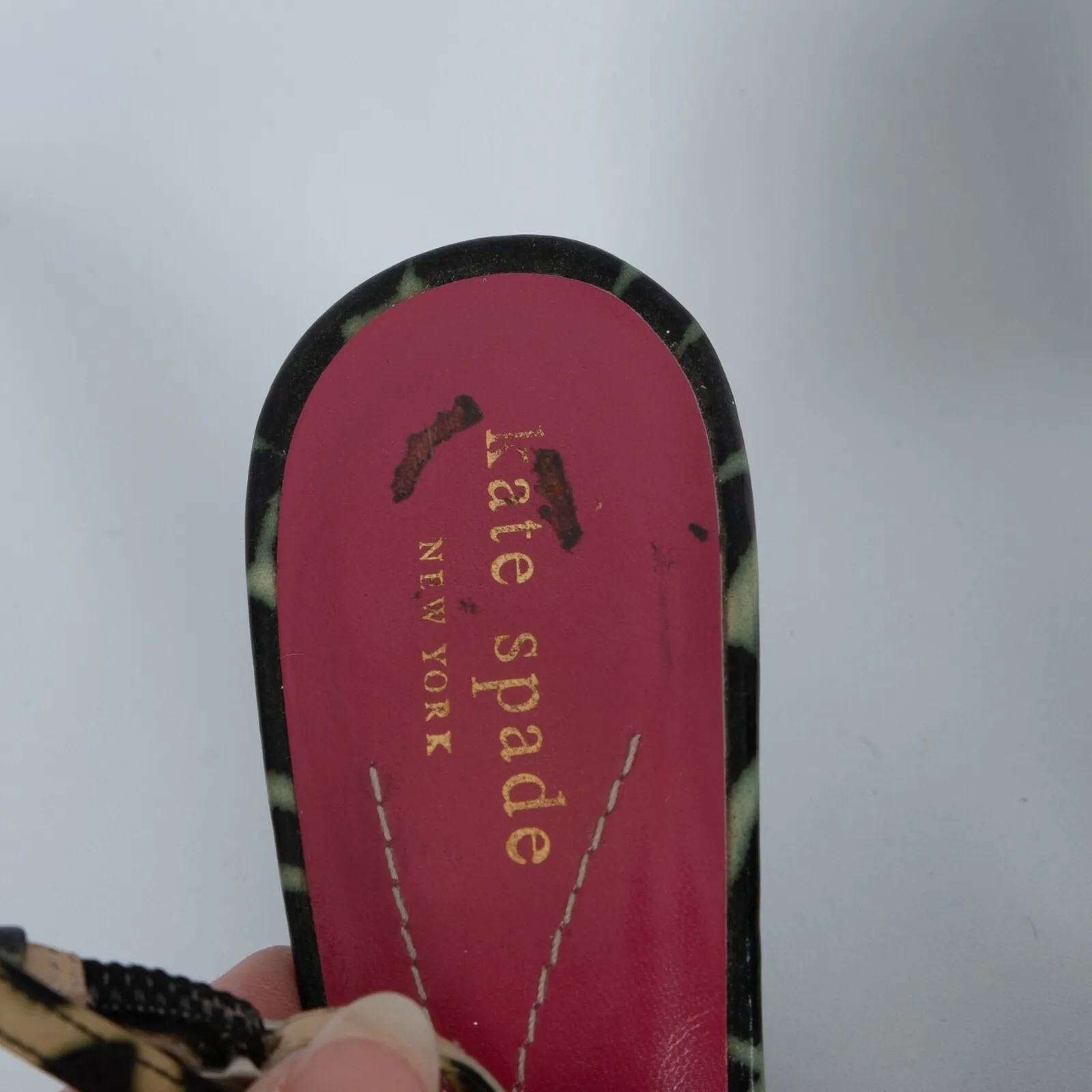 Kate Spade Womens Giraffe Print Slingback Shoes Size 6 Peep Toe Professional - Image 6