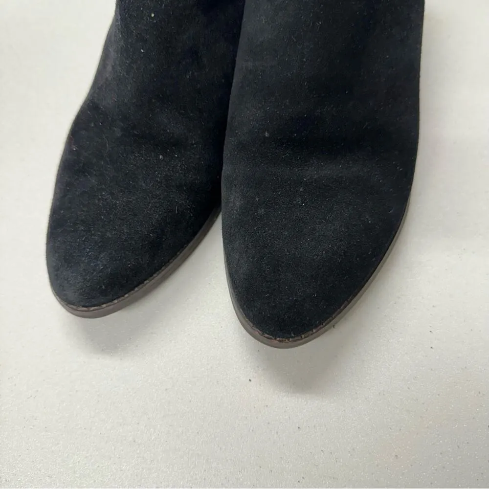 Lucky Brand Black Suede Leather Ankle Boots Booties Womens 7.5 Shooties Fall - Image 6