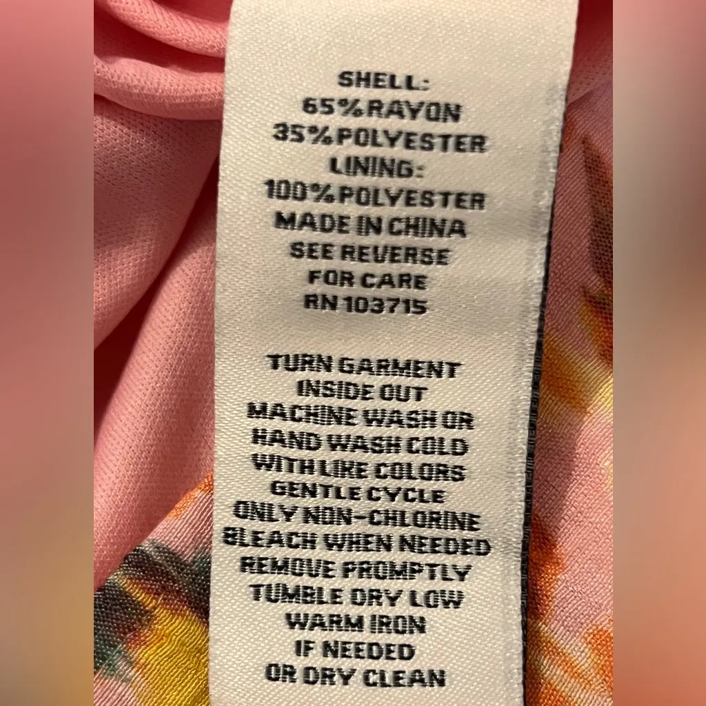 NANETTE LEPORE Women’s Multicolor Floral High Waist Wide Leg Pants Size M - Image 4