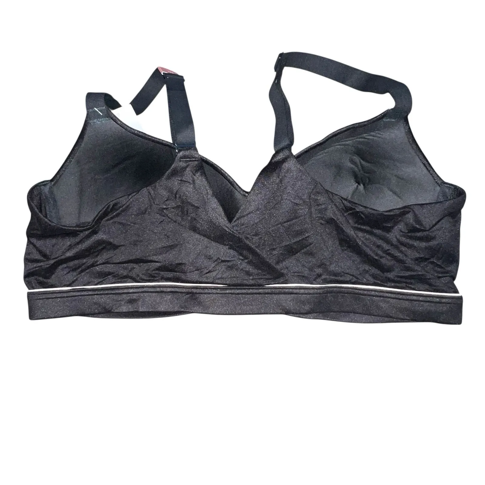 Lane Bryant Cacique Lightly Lined Lounge Bra Size 42C Black Pull Over No Wire - Image 2