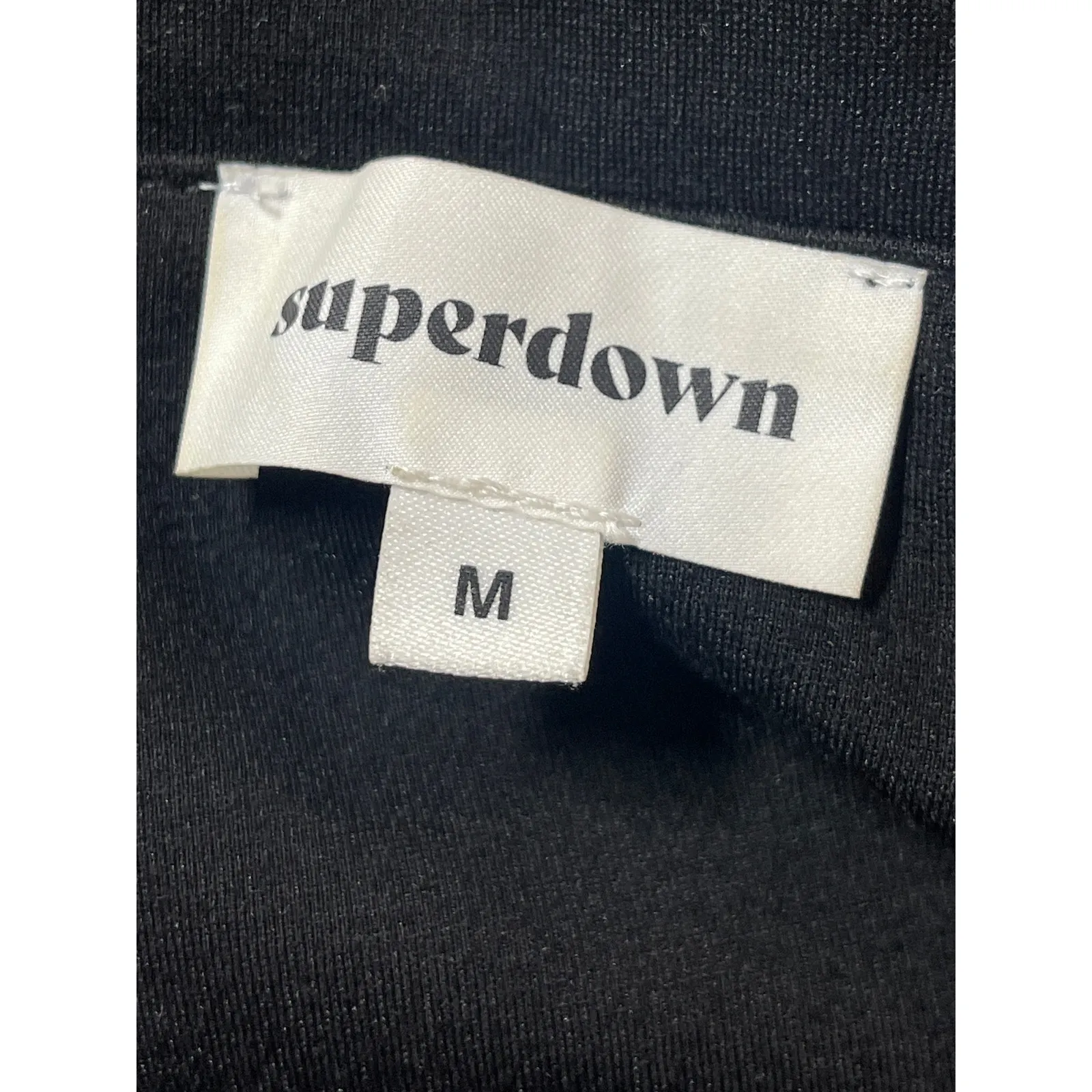 Superdown Black Off The Shoulder Sweetheart Slit Pencil Mini Bodycon Dress Sz M - Image 3