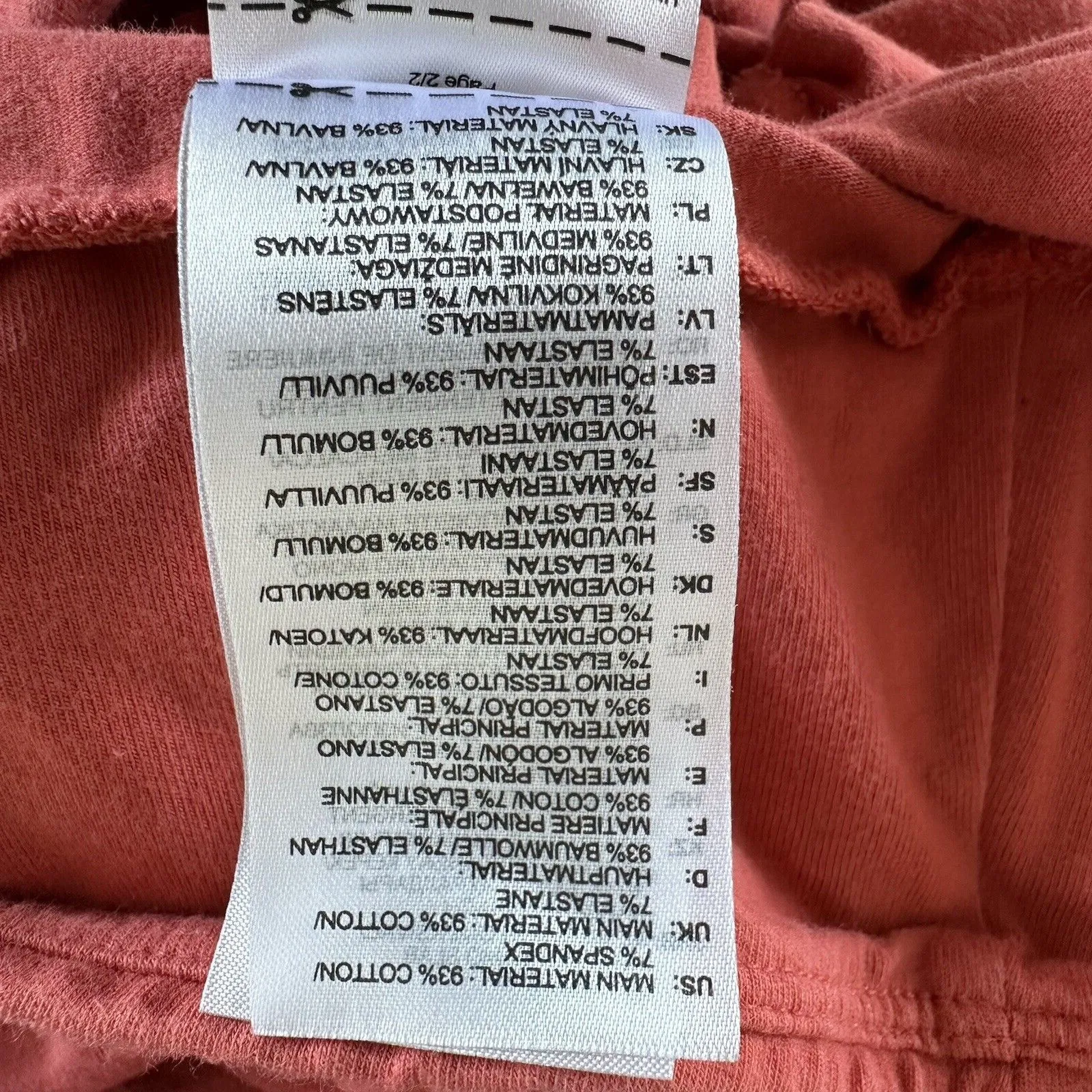 Adidas Essentials Linear Logo Tights Leggings Deep Salmon Red Small - Image 8