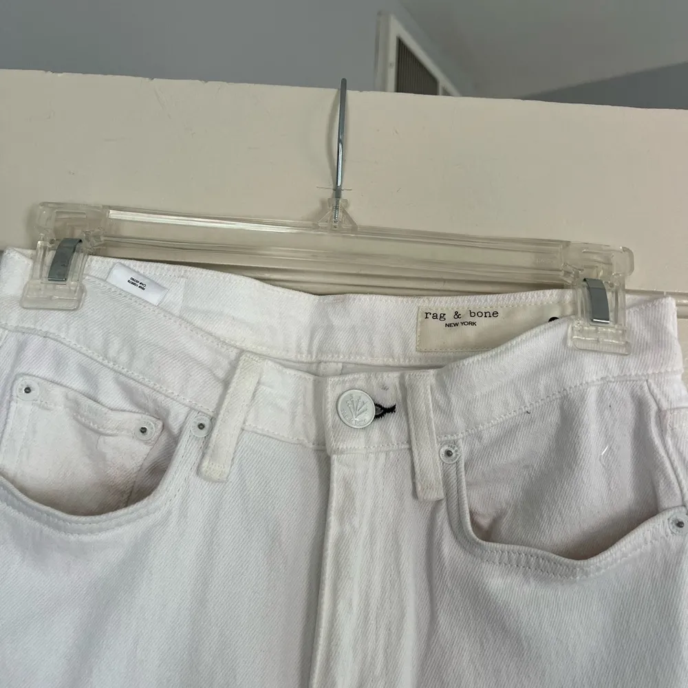 New Rag and Bone White Peyton Boot Cut Jeans - Image 2