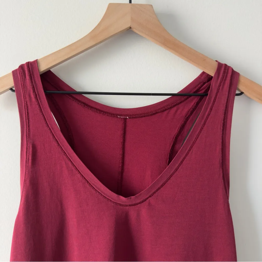 Lululemon Circadian Tank in Heathered Cranberry Pima cotton stretch yoga casual - Image 7
