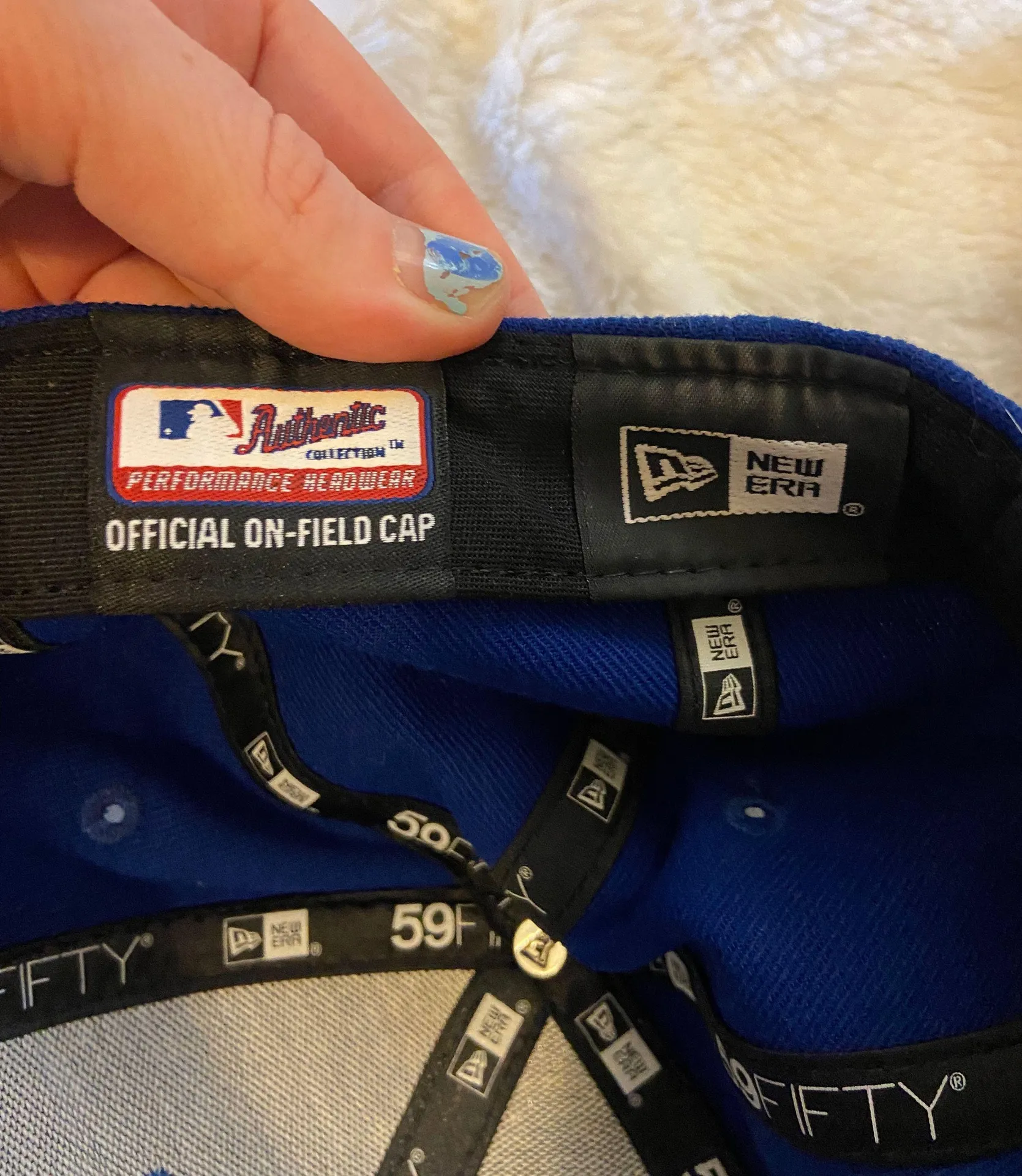 New era 2017 postseason Chicago Cubs blue flatbill hat - Image 6