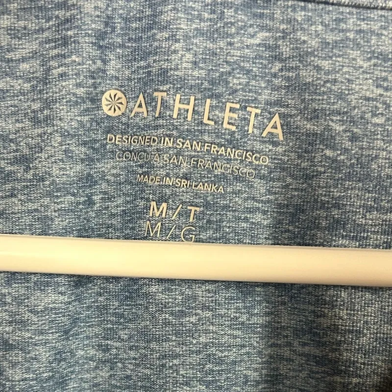 Athleta Uptempo Blue Tee size M - Image 3