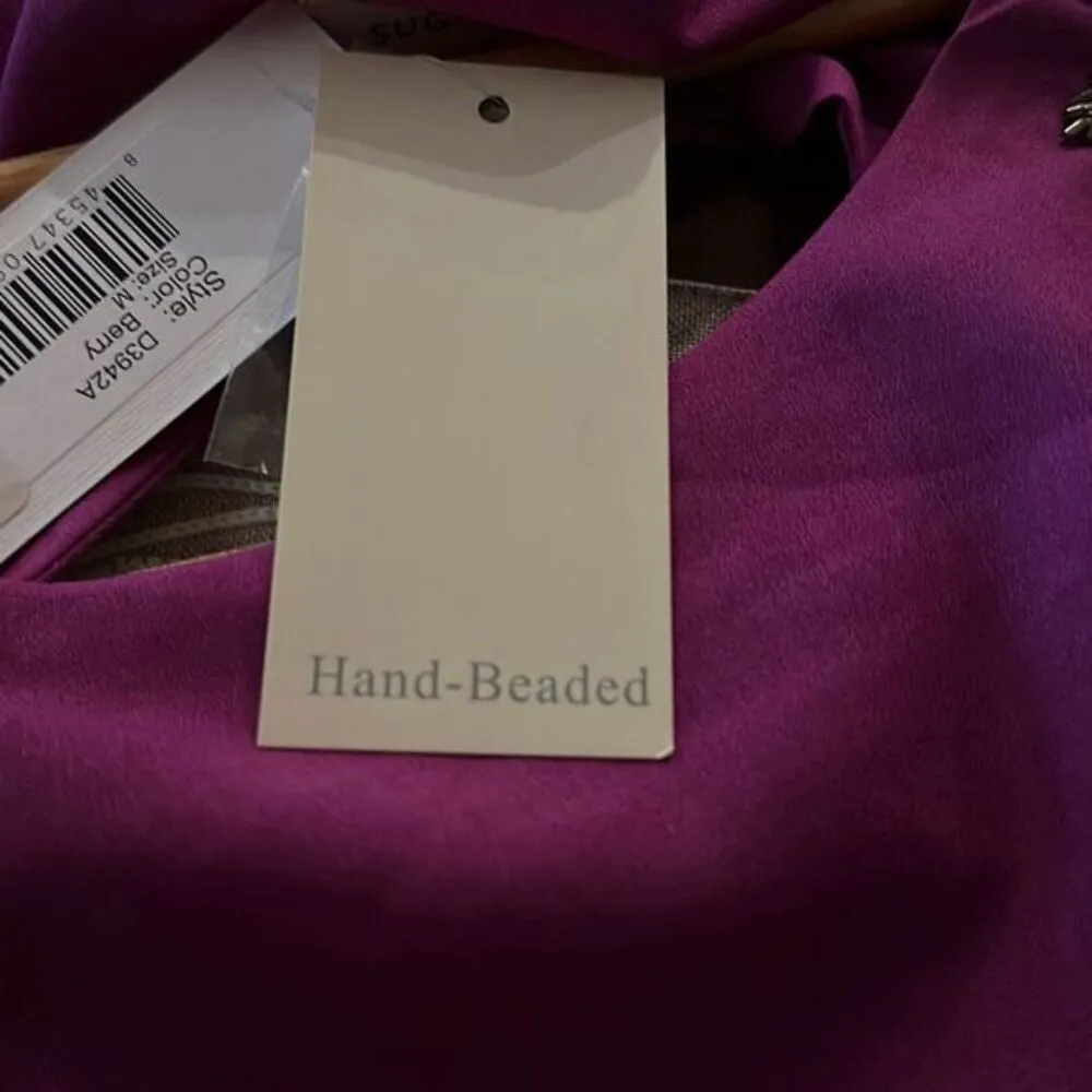 Sugar‎ & Lips Berry Size Medium Shift Dress NWT - Image 6